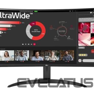 Monitors LG  34WR50QK-B.AEU Curved UltraWide Monitor 34"/21:9, 3440x1440, HDMI, DisplayPort USB 