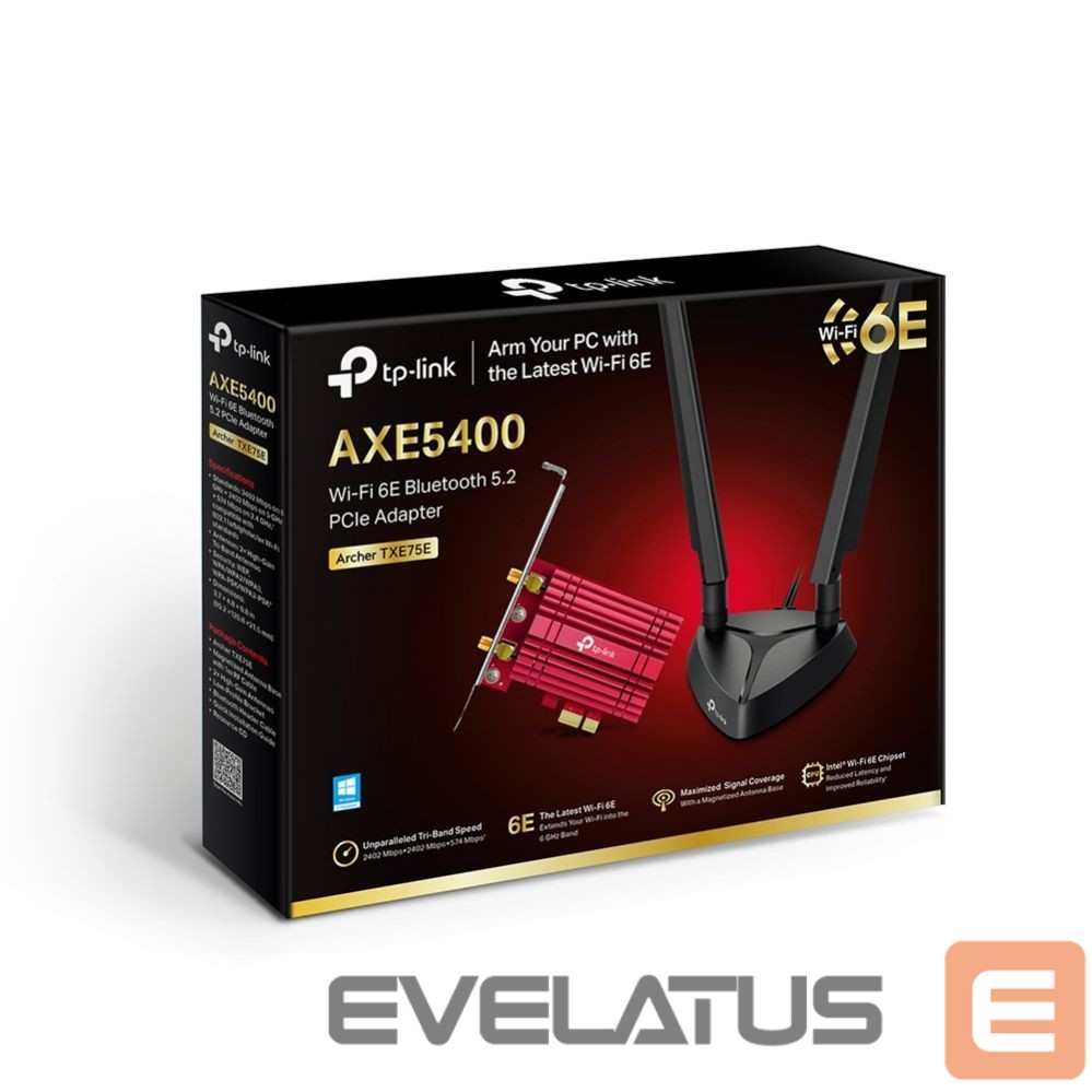 Nevadāms centrmezgls TP-Link WRL ADAPTER 5400MBPS WI-FI 6E/ARCHER TXE75E