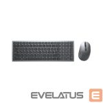 Datora tastatūra Dell  KM7120W Keyboard and Mouse Set, Wireless, Batteries included, NORD, Titan Gray 