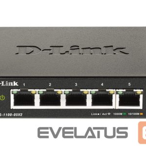 Serveru  - Citi piederumi D-link  Smart Managed Switch DGS-1100-05V2/E	 Managed L2, Rackmountable, 1 Gbps (RJ-45) ports quantity 5 