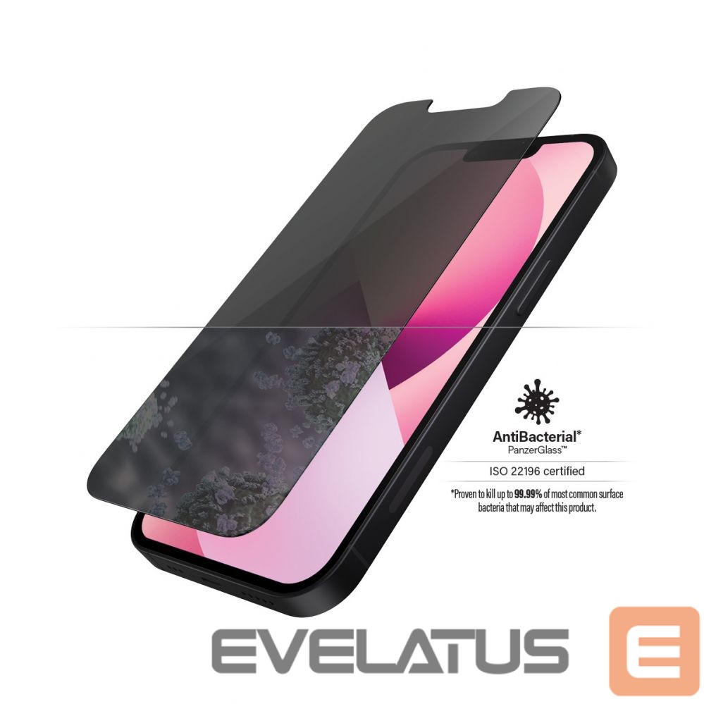 Aizmugurējais vāciņš PanzerGlass Apple, iPhone 13 Mini, Tempered glass, Black, Privacy Screen Protector