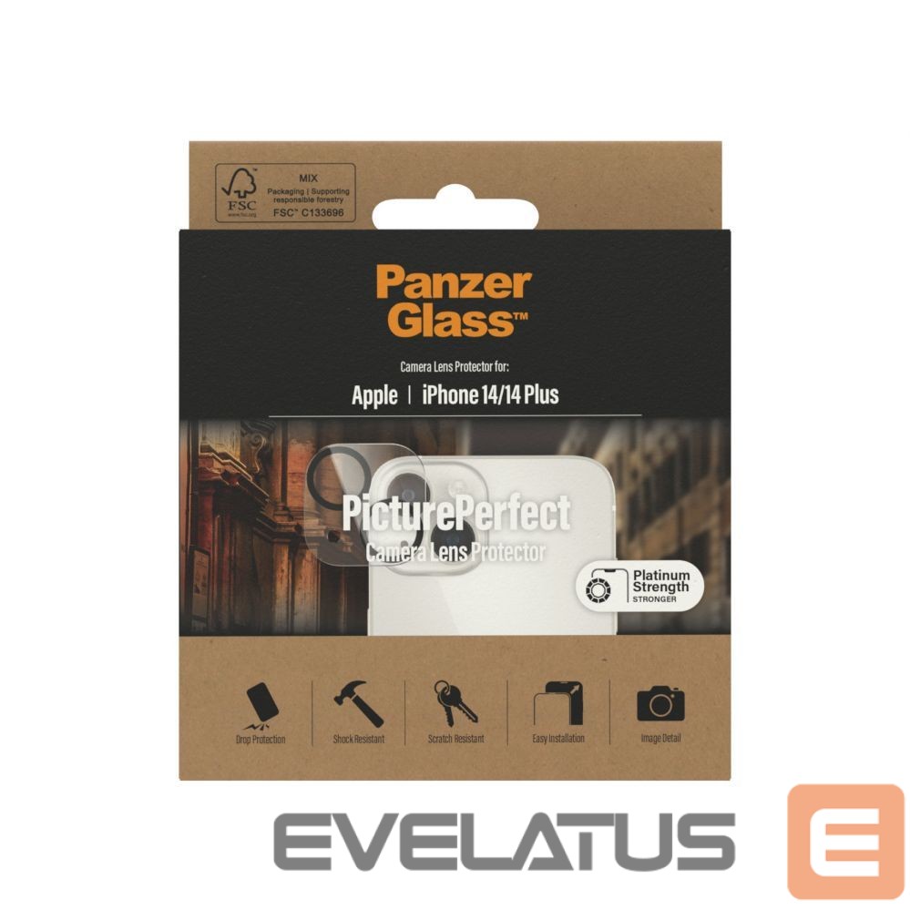 Aizmugurējais vāciņš PanzerGlass - Camera Lens Protection PicturePerfect Apple, iPhone 14/14 Plus, Glass, Transparent