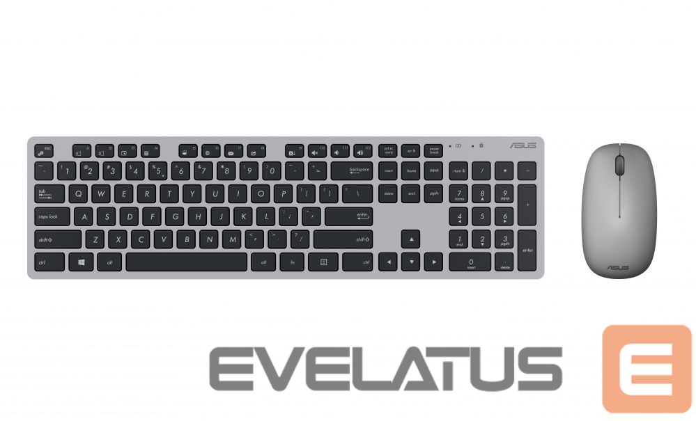 Datora tastatūra Asus W5000 KEYBOARD+MOUSE/GY/UI/90XB0430-BKM1S0/WIN11