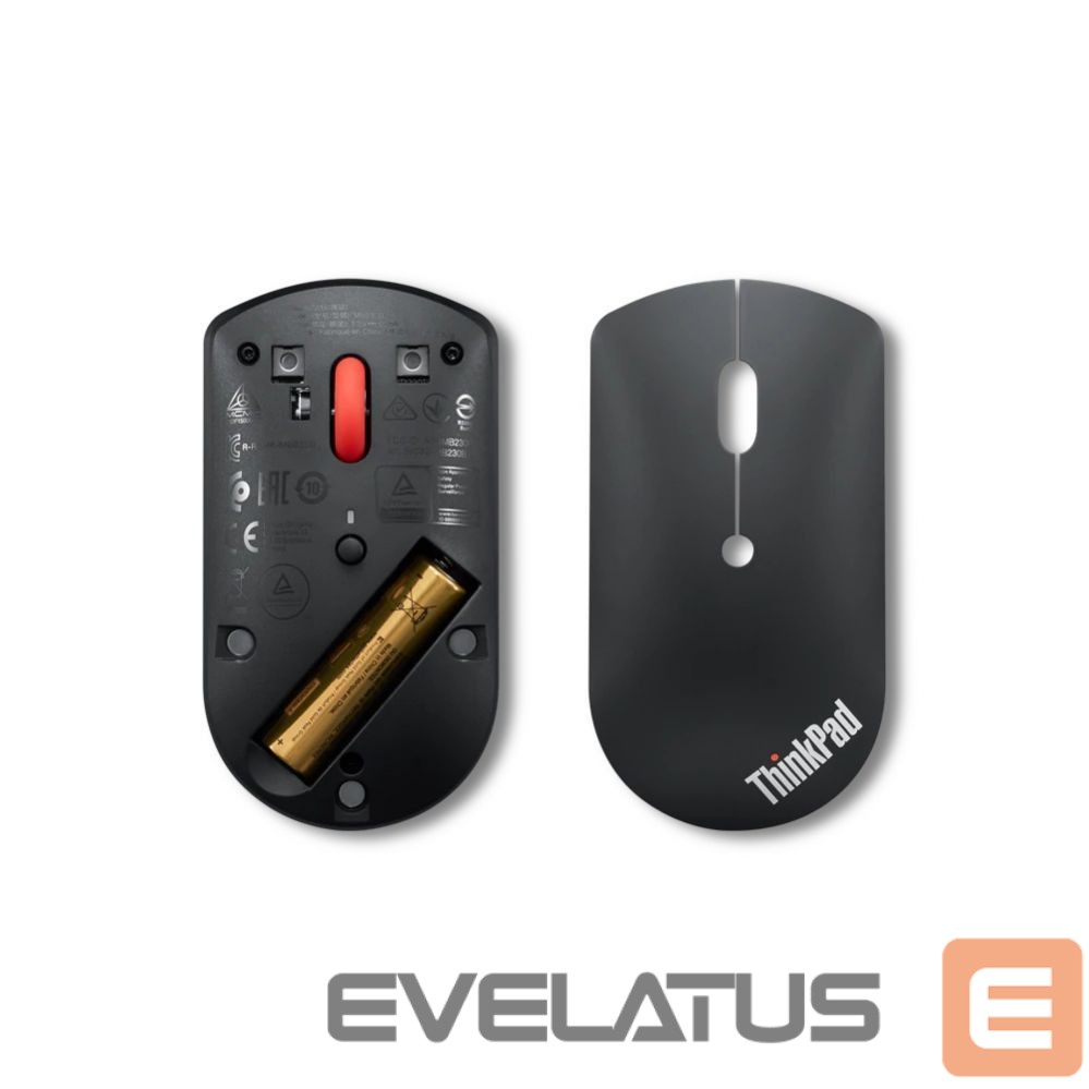 Datora pele Lenovo ThinkPad Bluetooth Silent Mouse Black, Bluetooth 5.0