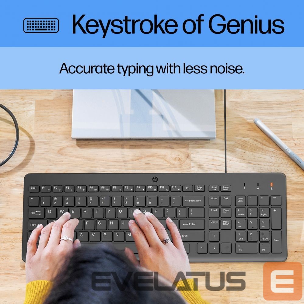 Datortehnikas aksesuāri HP HP 150 Wired Mouse and Keyboard (EN)