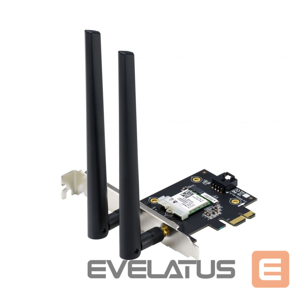 Rūteris Asus AX1800 Dual-Band Bluetooth 5.2 PCIe Wi-Fi Adapter PCE-AX1800 802.11ax, 574+1201 Mbit/s, MU-MiMO Yes, No mobile broadband, Antenna type External