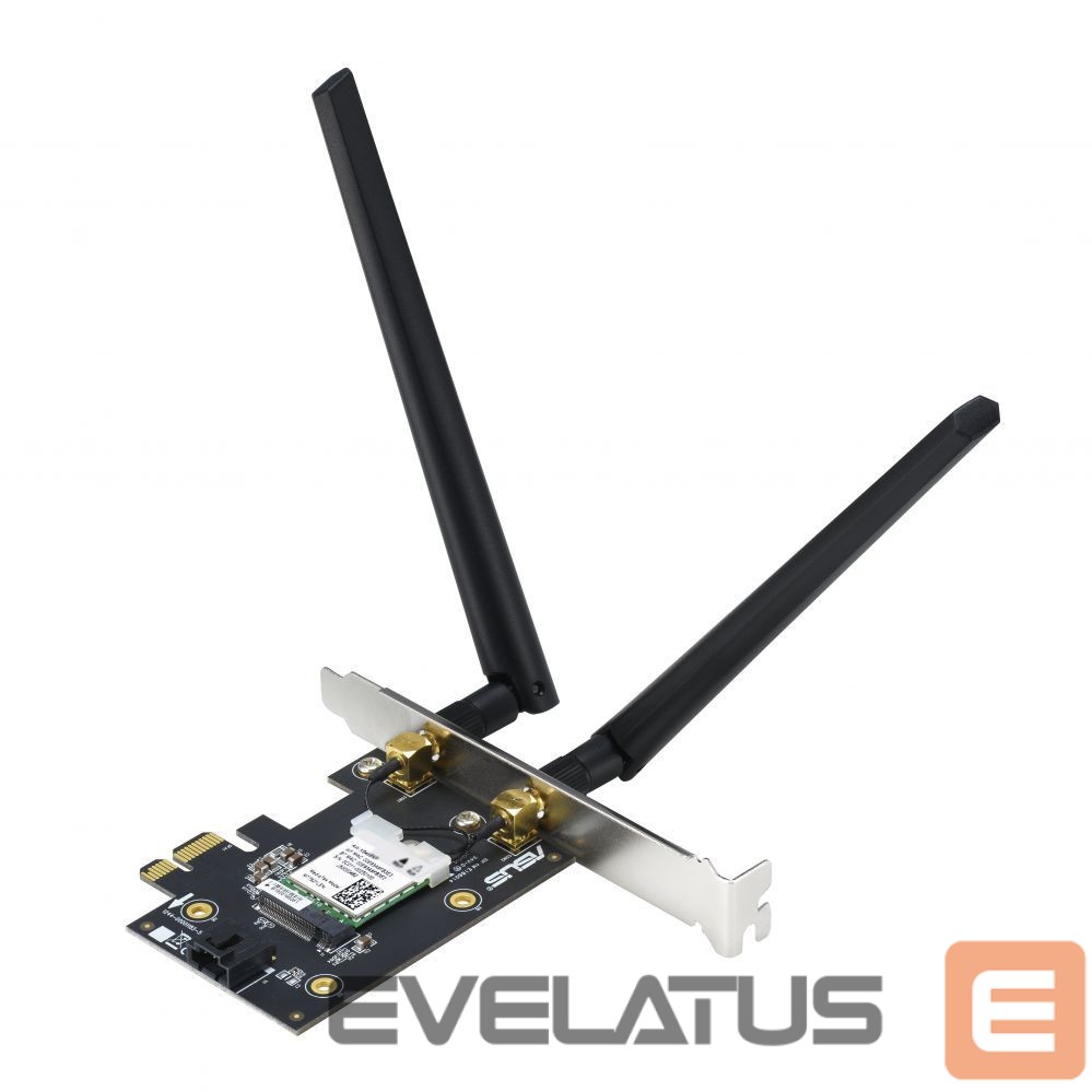 Rūteris Asus AX1800 Dual-Band Bluetooth 5.2 PCIe Wi-Fi Adapter PCE-AX1800 802.11ax, 574+1201 Mbit/s, MU-MiMO Yes, No mobile broadband, Antenna type External
