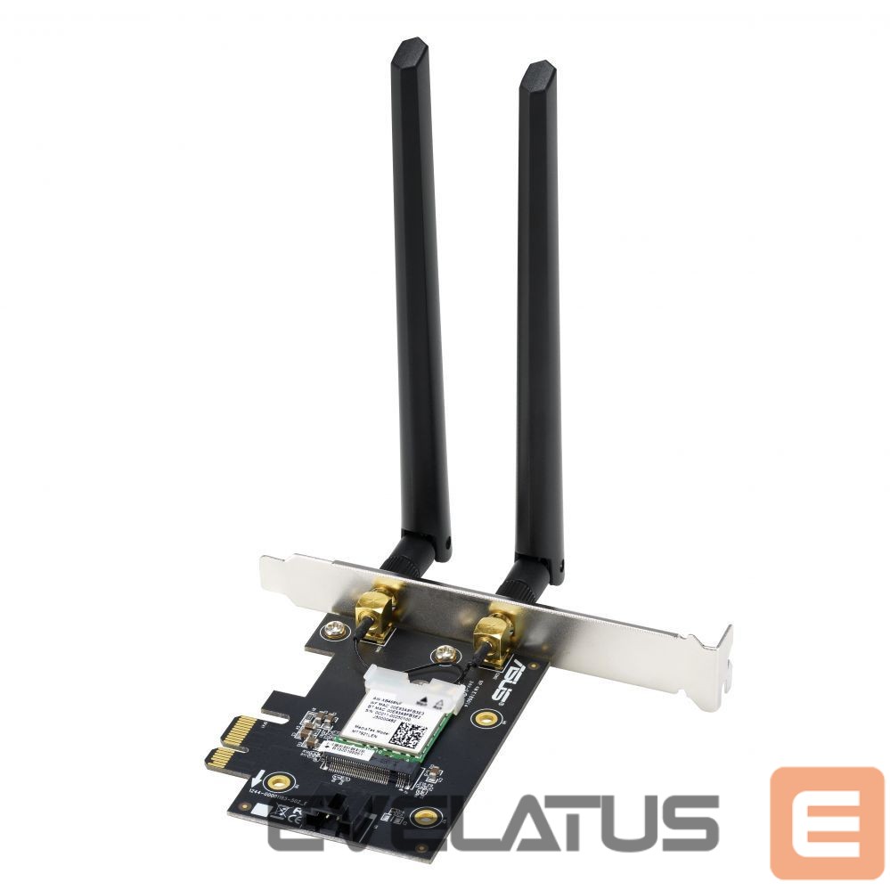 Rūteris Asus AX1800 Dual-Band Bluetooth 5.2 PCIe Wi-Fi Adapter PCE-AX1800 802.11ax, 574+1201 Mbit/s, MU-MiMO Yes, No mobile broadband, Antenna type External