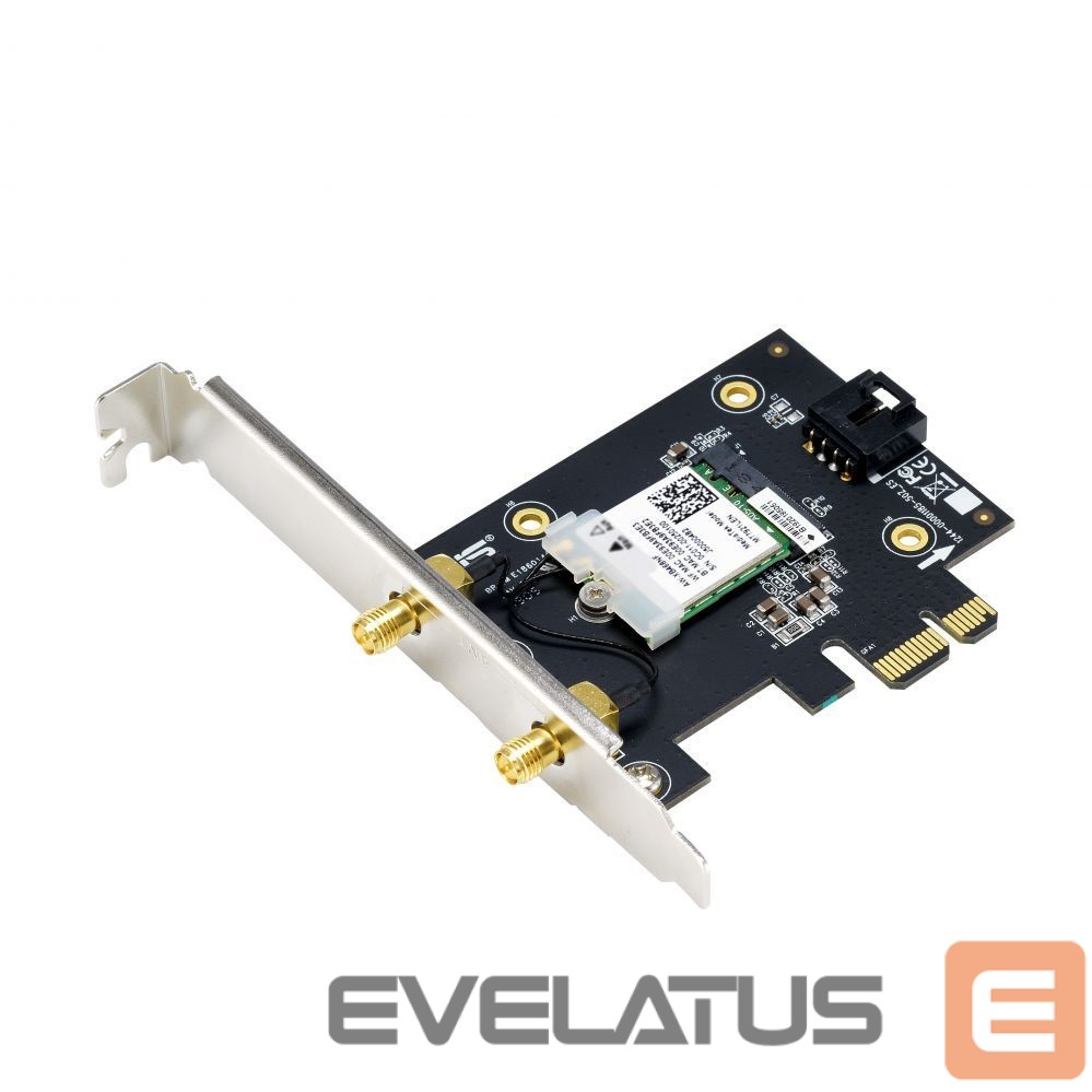Rūteris Asus AX1800 Dual-Band Bluetooth 5.2 PCIe Wi-Fi Adapter PCE-AX1800 802.11ax, 574+1201 Mbit/s, MU-MiMO Yes, No mobile broadband, Antenna type External