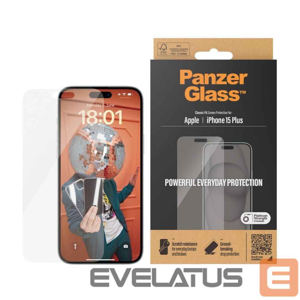 Aizmugurējais vāciņš PanzerGlass Screen Protector iPhone 2023 6.7 |Classic Fit