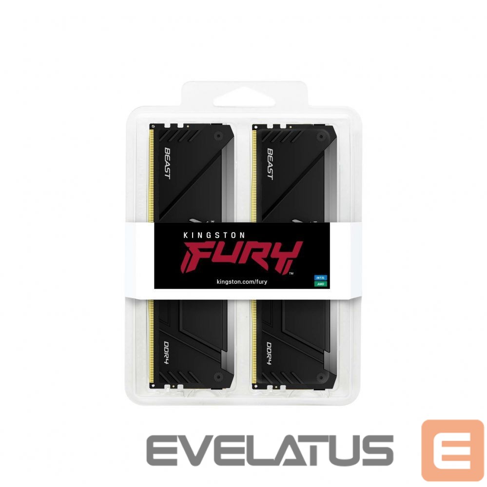 Operatīv atmiņa DDR4 Kingston Fury Beast 16GB DDR4-3200 CL16 288-Pin DIMM Kit