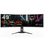 Monitors Gigabyte  Gaming Monitor 49" OLED AORUS CO49DQ EK1, 5120x1440 DQHD, 3 ms, 250 cd/m2 (TYP), HDMI ports quantity 2, 144 Hz, Black 