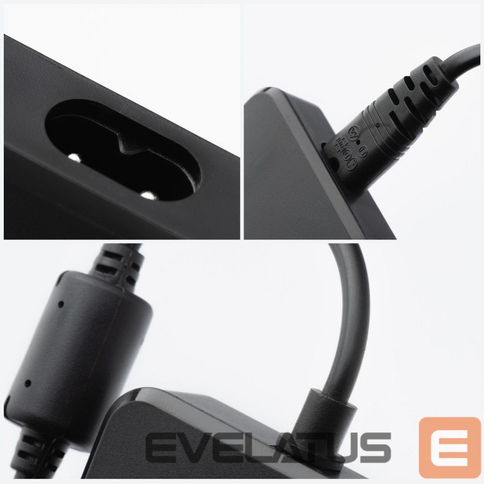 Adapteris Forcell FORCELL F-ENERGY E856 uniwersal laptop charger 90W USB C + 6 adaptors - black