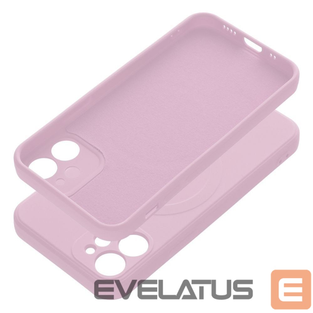 Aizmugurējais vāciņš OEM - Case for iPhone 12 MINI Silicone Mag Cover compatible with MagSafe (camera protection) pink