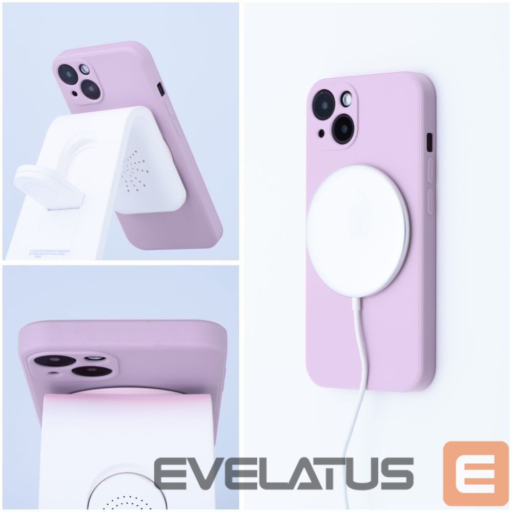 Aizmugurējais vāciņš OEM - Case for iPhone 12 MINI Silicone Mag Cover compatible with MagSafe (camera protection) pink