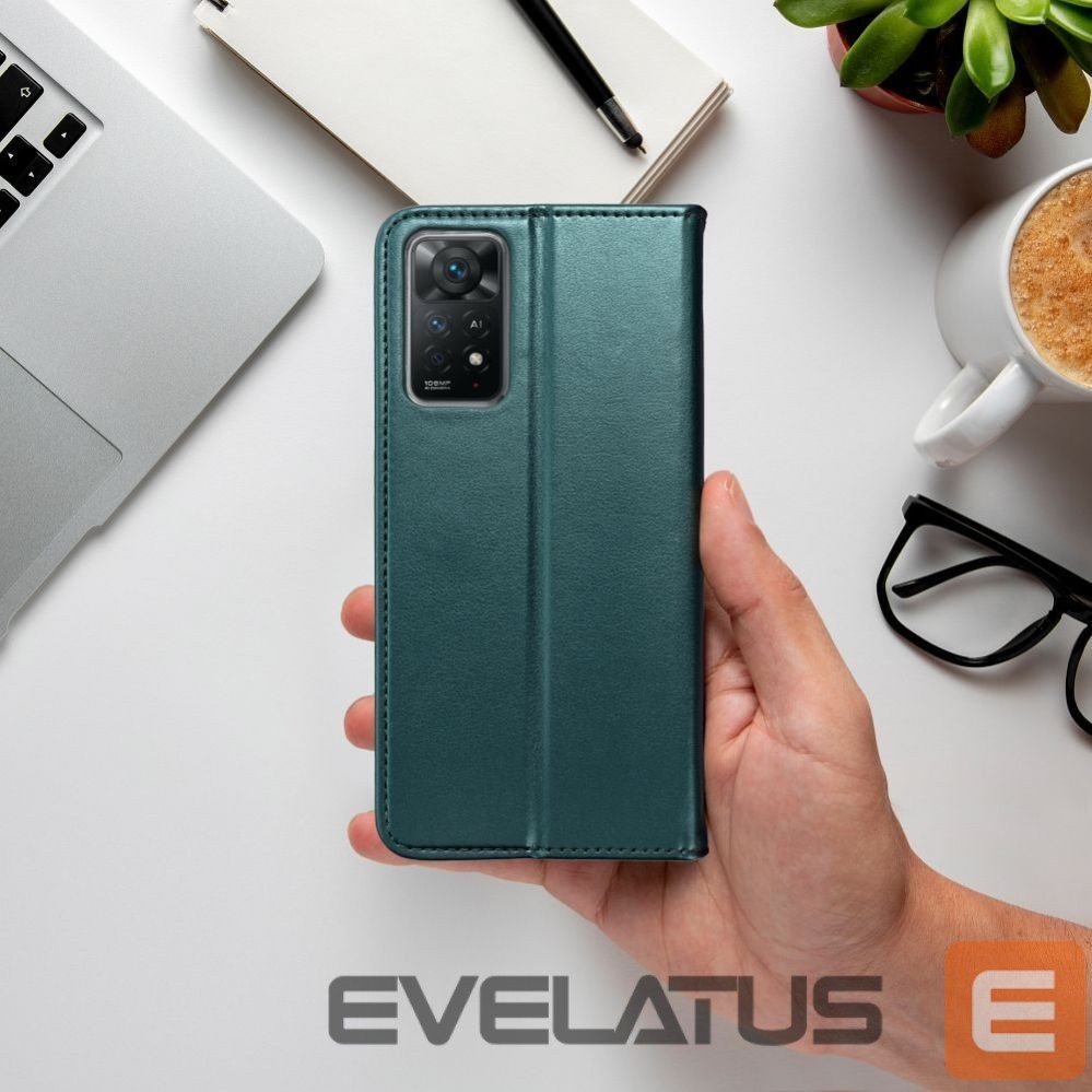Atveramie maciņi OEM - Flip case for Oppo Reno 13F 4G / 5G Smart Magneto dark green