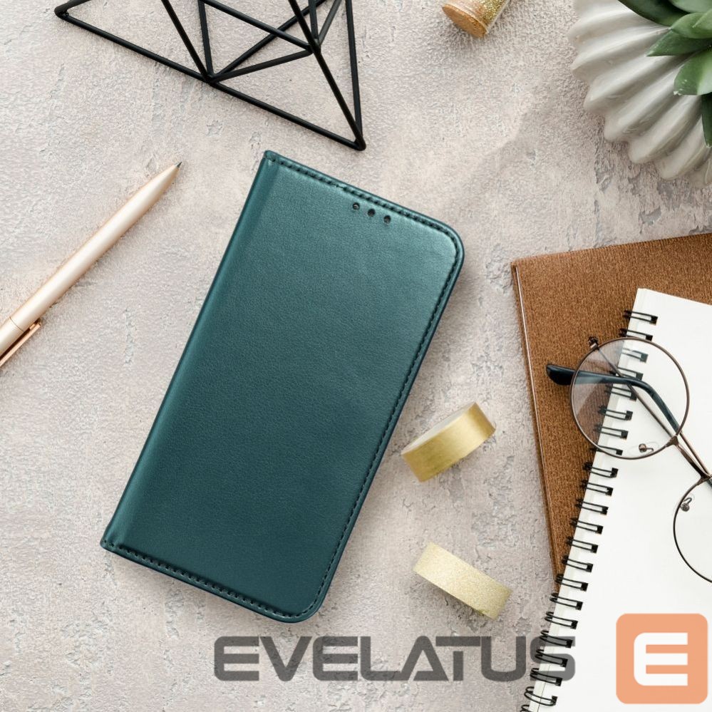 Atveramie maciņi OEM - Flip case for Oppo Reno 13F 4G / 5G Smart Magneto dark green