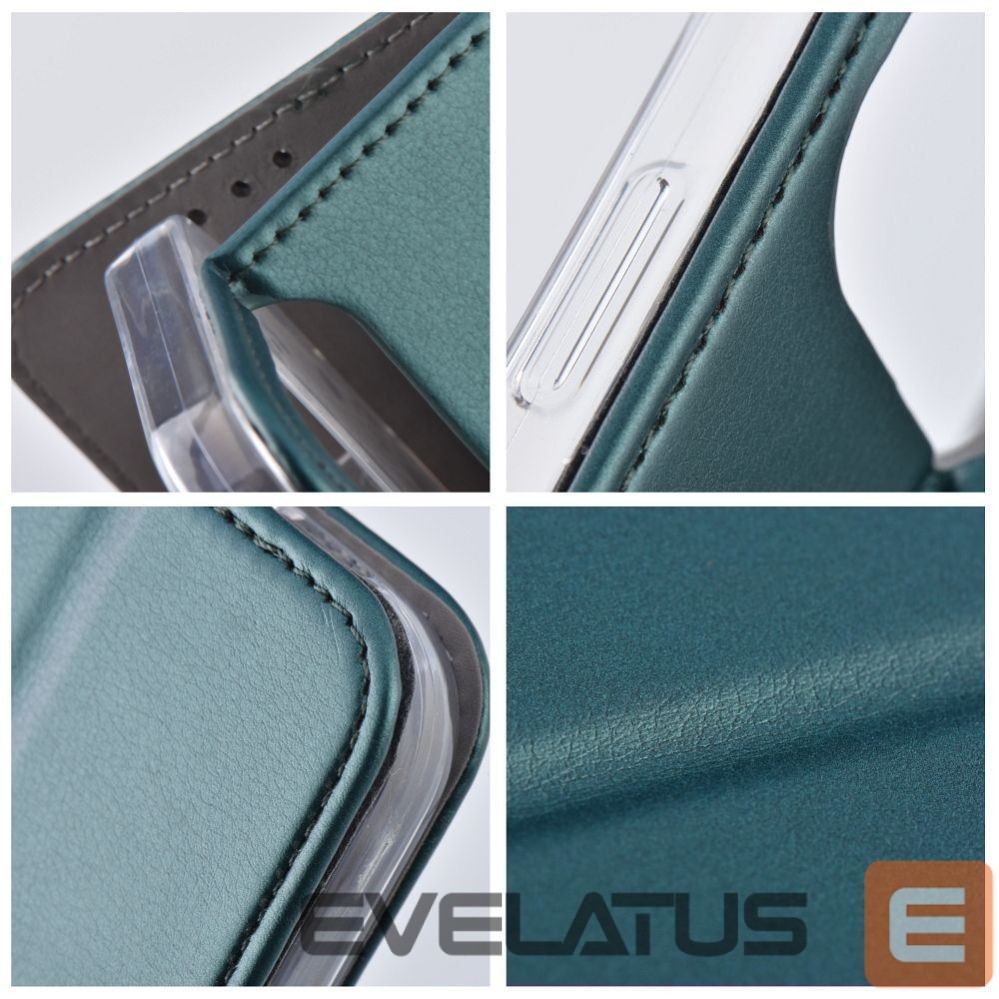 Atveramie maciņi OEM - Flip case for Oppo Reno 13F 4G / 5G Smart Magneto dark green