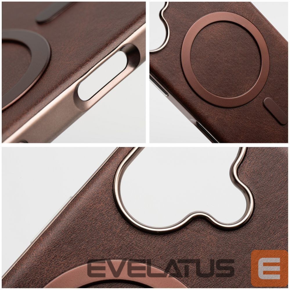 Aizmugurējais vāciņš OEM - Case for iPhone 17 Gentleman Mag Cover compatible with MagSafe brown