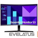 Monitors Samsung  LCD Monitor||LS27D390GAUXEN|27"|Business/Curved|Tilt|Matte|Panel VA|1920x1080|16:9|100Hz|4 ms|LS27D390GAUXEN 