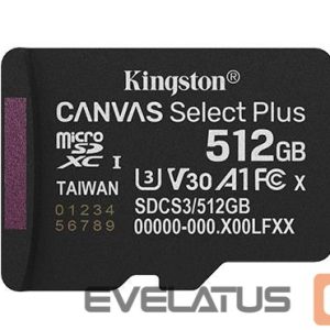 Cita datorprece Kingston  MEMORY MICRO SDXC 512GB UHS-I/SDCS3/512GBSP 
