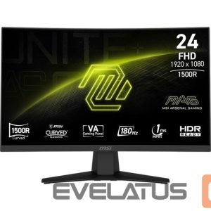 Monitors MSI  LCD Monitor||MAG 244C|23.6"|Gaming/Curved/Frameless|Matte|Panel VA|1920x1080|16:9|180Hz|1 ms|MAG244C 