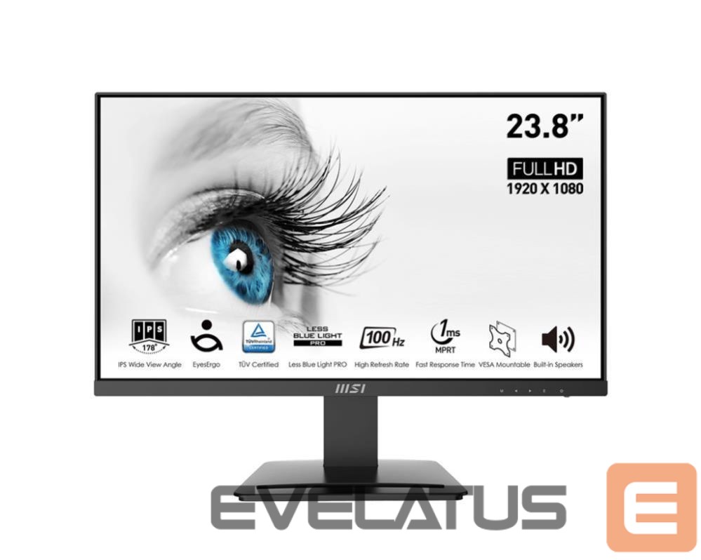 Monitors MSI LCD Monitor||PRO MP243X|23.8"|Business|Matte|Panel IPS|1920x1080|16:9|100Hz|4 ms|Speakers|PROMP243X