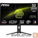 Monitors MSI  LCD Monitor||MAG 321CUPDF|31.5"|Gaming/Curved/4K|Panel VA|3840x2160|16:9|160 Hz|0.5 ms|MAG321CUPDF 