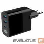 Lādēšanas ierīces un kabeļi Gembird  CHARGER USB 30W 3PORT/TA-UC-PDQC30LCD-BK-02 