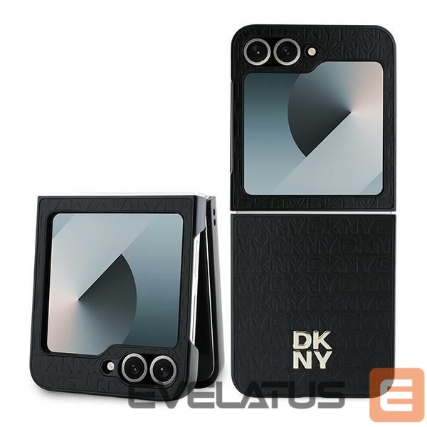 Aizmugurējais vāciņš DKNY DKNY Repeat Pattern Stack Logo Case for Samsung Galaxy Z Flip6 - Black