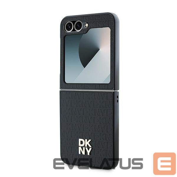Aizmugurējais vāciņš DKNY DKNY Repeat Pattern Stack Logo Case for Samsung Galaxy Z Flip6 - Black