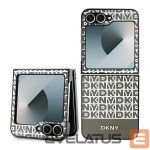 Aizmugurējais vāciņš DKNY  DKNY Repeat Pattern Bottom Stripe Case for Samsung Galaxy Z Flip 6 - Brown 