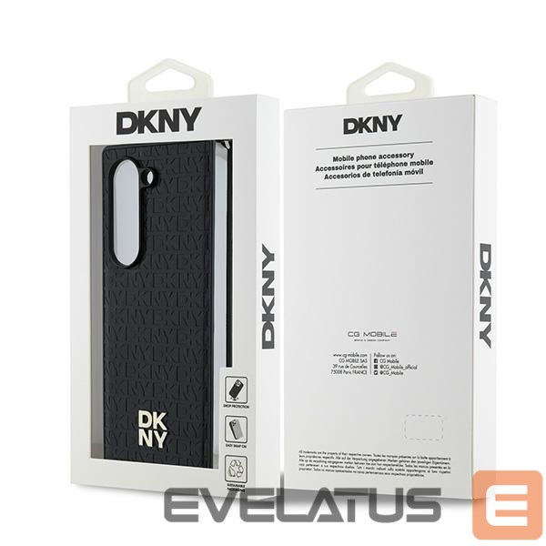 Aizmugurējais vāciņš DKNY DKNY Repeat Pattern Stack Logo Case for Samsung Galaxy Z Fold6 - Black