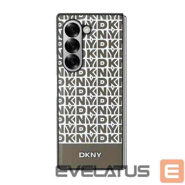 Aizmugurējais vāciņš DKNY DKNY Repeat Pattern Bottom Stripe Case for Samsung Galaxy Z Fold 6 - Brown