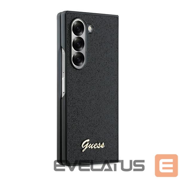 Aizmugurējais vāciņš Guess Guess 4G Glitter Script Case for Samsung Galaxy Z Fold 6 - Black
