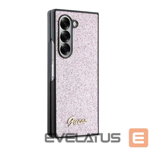 Aizmugurējais vāciņš Guess Guess 4G Glitter Script Case for Samsung Galaxy Z Fold 6 - Pink