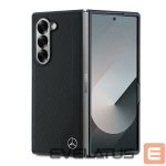 Aizmugurējais vāciņš Mercedes-Benz  Mercedes Leather Wood Imitation MagSafe Case for Samsung Galaxy Z Fold 6 - Black 