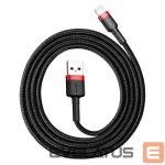 Kabelis Baseus  Baseus Cafule USB Lightning Cable 2.4A 1m (Red+Black)
