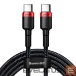 Kabelis Baseus  Baseus Cafule PD2.0 100W flash charging USB For Type-C cable (20V 5A)2m Red+Black