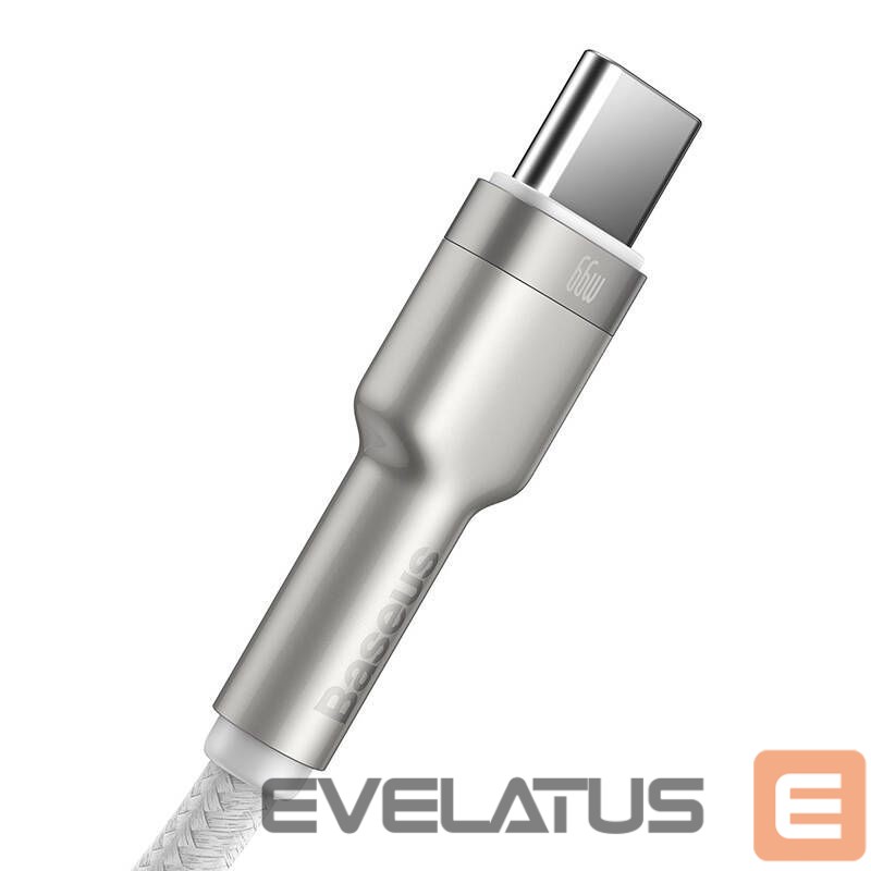 Kabelis Baseus USB cable for USB-C Baseus Cafule, 66W, 1m (white)