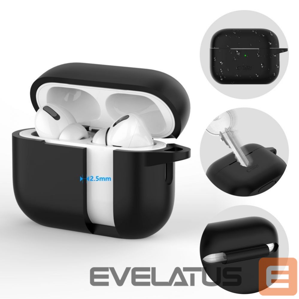 Cits mobilo telefonu aksesuārs Tech-Protect Tech-Protect Silicone Hook Case for Apple AirPods Pro 1 / 2 - Beige