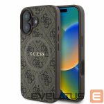 Aizmugurējais vāciņš Guess  Guess 4G Ring Classic Logo MagSafe iPhone 16 Case - Brown