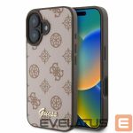 Aizmugurējais vāciņš Guess  Guess Peony Script MagSafe iPhone 16 Case - Brown
