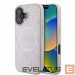 Aizmugurējais vāciņš Guess  Guess Saffiano Peony Classic Logo MagSafe iPhone 16 Case - Pink