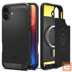 Aizmugurējais vāciņš Spigen  Spigen Rugged Armor MagSafe case for iPhone 16 - black 