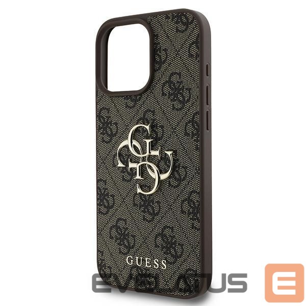 Cits mobilo telefonu aksesuārs Guess Guess 4G Big Logo iPhone 16 Pro Case - Brown
