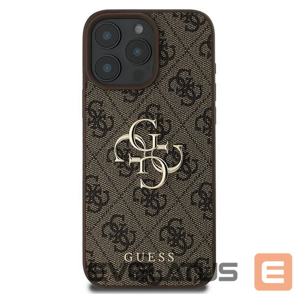 Cits mobilo telefonu aksesuārs Guess Guess 4G Big Logo iPhone 16 Pro Case - Brown