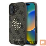 Cits mobilo telefonu aksesuārs Guess  Guess 4G Big Logo iPhone 16 Case - Brown