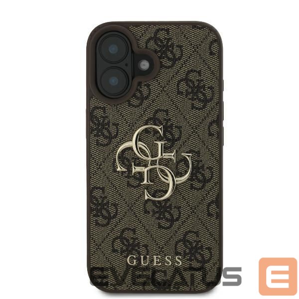Cits mobilo telefonu aksesuārs Guess Guess 4G Big Logo iPhone 16 Case - Brown