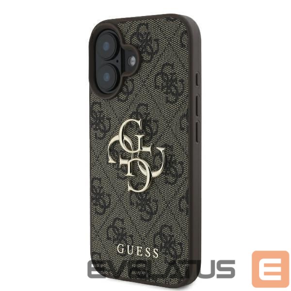 Cits mobilo telefonu aksesuārs Guess Guess 4G Big Logo iPhone 16 Case - Brown